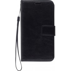 iPhone 13 Pro Max Case Hülle - Premium Flip Leder Tasche - Schwarz