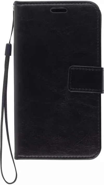 iPhone 13 Pro Max Case Hülle - Premium Flip Leder Tasche - Schwarz