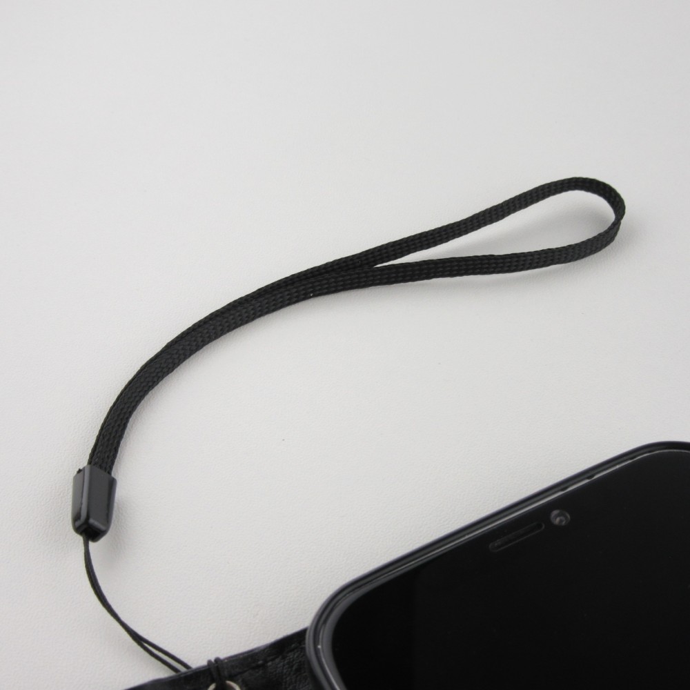 iPhone 13 Pro Max Case Hülle - Premium Flip Leder Tasche - Schwarz