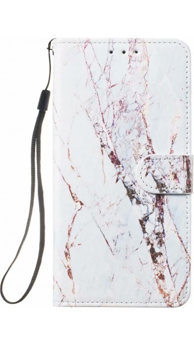 Hülle iPhone 11 Pro - Flip Marble - Weiss