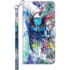 Hülle iPhone 16e - 3D Flip Bunte Eule