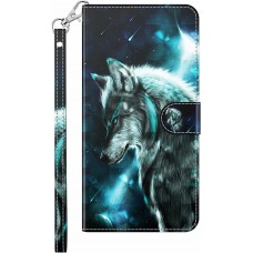 Hülle iPhone 16e - 3D Flip Wolf Universe