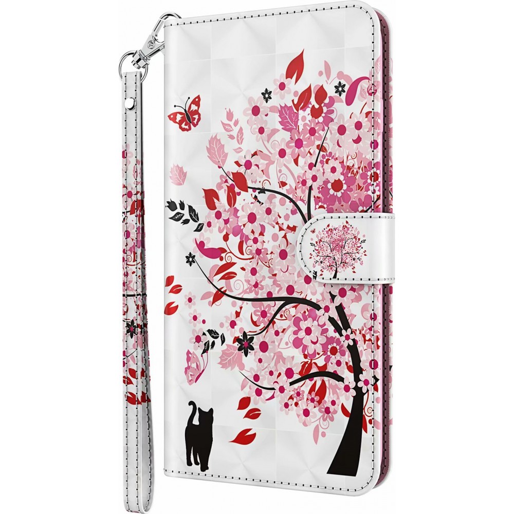 iPhone 16e Case Hülle - 3D Flip Baum in voller Blüte