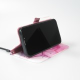 iPhone 13 Case Hülle - Flip Wallet Liquid Color mit Magnet Verschluss - Purple Sunset