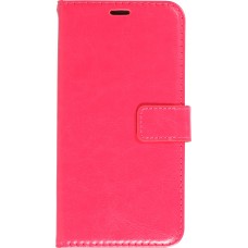 Samsung Galaxy S24 FE Case Hülle - Premium Flip Leder Tasche - Dunkelrosa