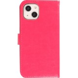 Samsung Galaxy S24 FE Case Hülle - Premium Flip Leder Tasche - Dunkelrosa