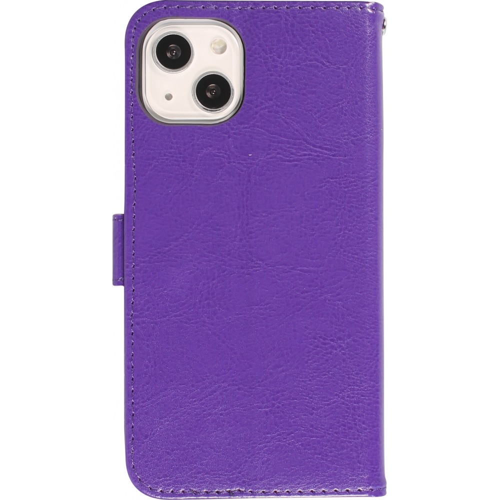 Samsung Galaxy S25 Case Hülle - Premium Flip Leder Tasche - Violett