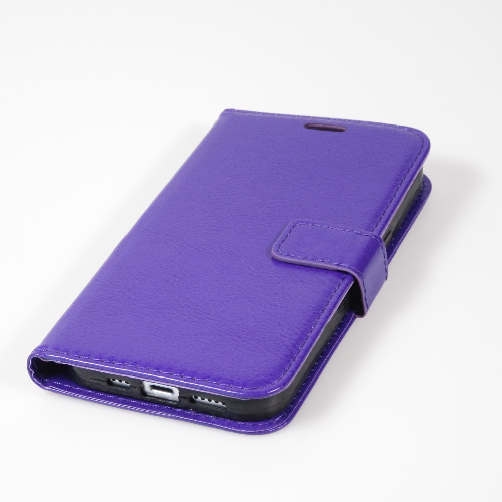 Samsung Galaxy S25 Case Hülle - Premium Flip Leder Tasche - Violett