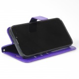 Samsung Galaxy S25 Case Hülle - Premium Flip Leder Tasche - Violett