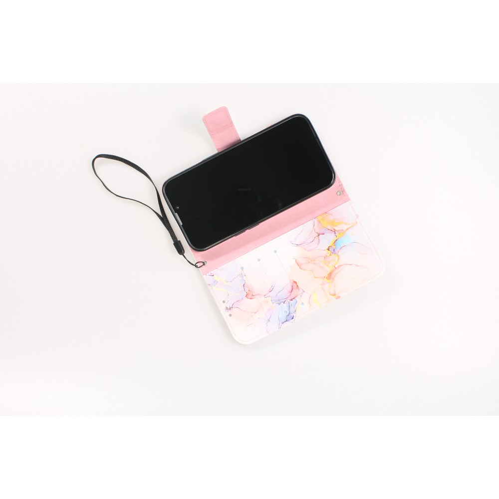 iPhone 13 Pro Case Hülle - Flip Wallet Liquid Color mit Magnet Verschluss - Sunrise
