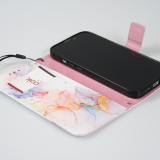 iPhone 13 Pro Case Hülle - Flip Wallet Liquid Color mit Magnet Verschluss - Sunrise