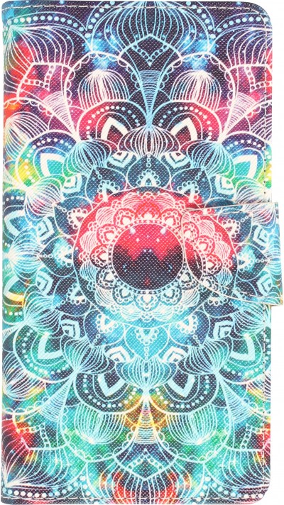 iPhone 12 / 12 Pro Case Hülle - Premium Wallet Flip-Magnetverschluss und Kartenfach - Spiritual Mandala