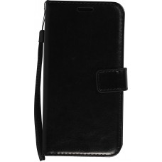 iPhone 14 Pro Case Hülle - Premium Flip Leder Tasche - Schwarz