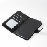 iPhone 14 Pro Case Hülle - Premium Flip Leder Tasche - Schwarz