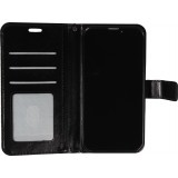 iPhone 14 Pro Case Hülle - Premium Flip Leder Tasche - Schwarz