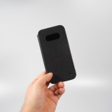 iPhone 13 Pro Max Case Hülle - Qialino Window Flip Echtleder - Schwarz