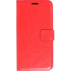 iPhone 13 mini Case Hülle - Premium Flip Leder Tasche - Rot