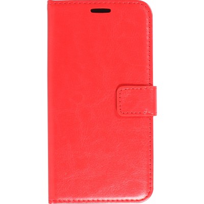 iPhone 13 mini Case Hülle - Premium Flip Leder Tasche - Rot