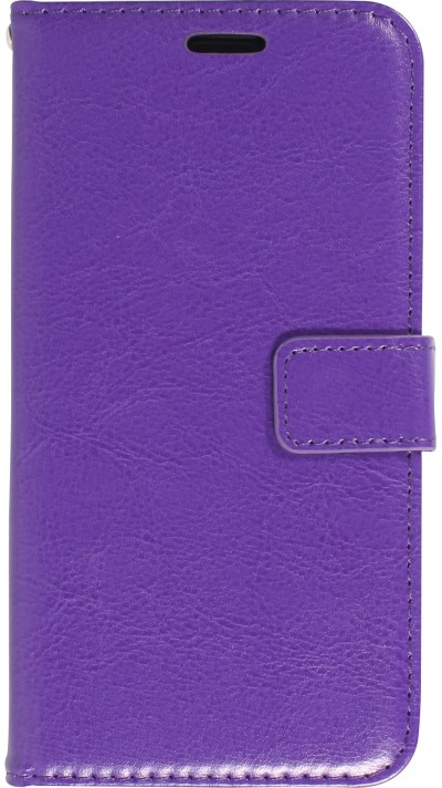 iPhone 13 mini Case Hülle - Premium Flip Leder Tasche - Violett