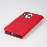 Fourre iPhone 14 Pro Max - Flip 3D en similicuir Oeil du tigre - Rouge