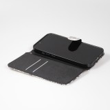 Fourre iPhone 14 Pro Max - Flip - Black & White Mandala - Blanc