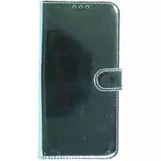 Fourre iPhone 14 Pro Max - Flip lisse brillant & réfléchissant avec dragonne - Deep Ocean