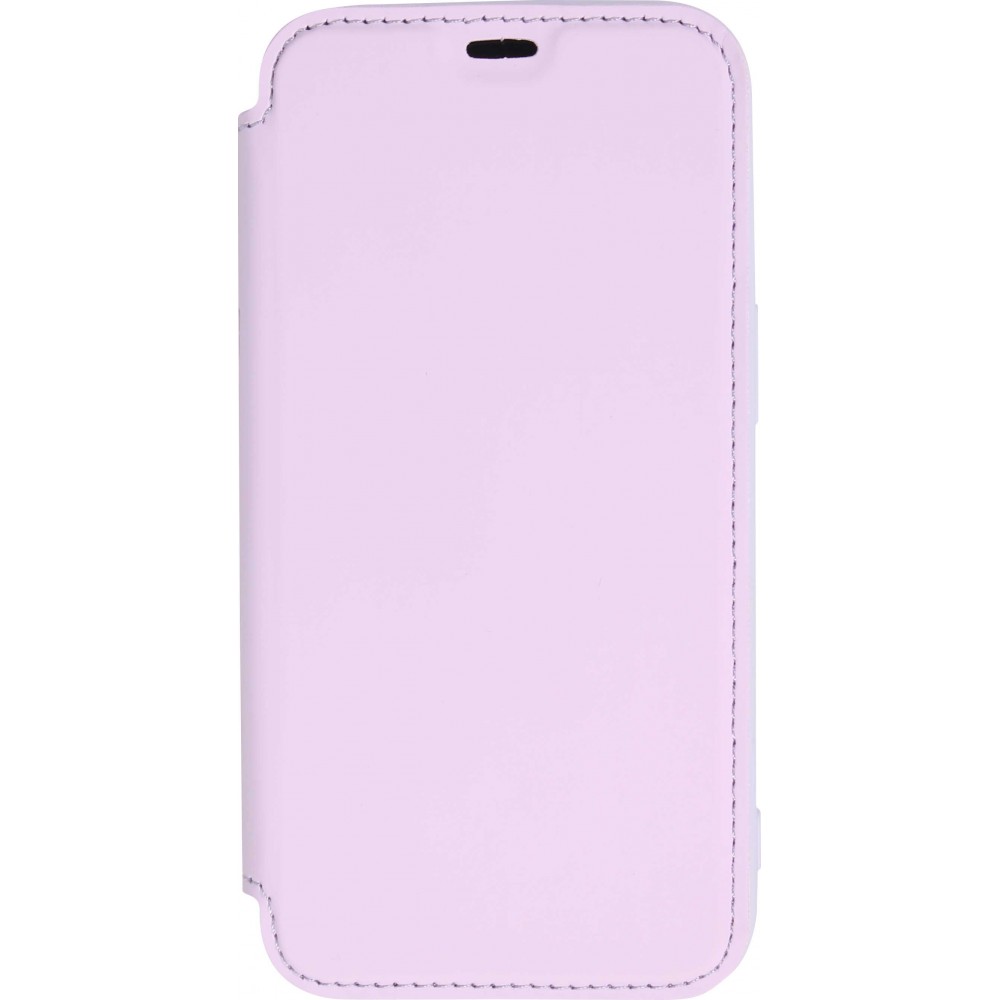 iPhone 15 Case H&uuml;lle - Flip weiches Silikon mit matt glatter Oberfl&auml;che - Hellviolett