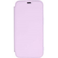 iPhone 15 Case H&uuml;lle - Flip weiches Silikon mit matt glatter Oberfl&auml;che - Hellviolett