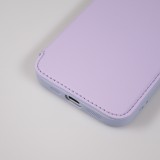 iPhone 15 Case H&uuml;lle - Flip weiches Silikon mit matt glatter Oberfl&auml;che - Hellviolett