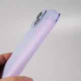 iPhone 15 Case H&uuml;lle - Flip weiches Silikon mit matt glatter Oberfl&auml;che - Hellviolett