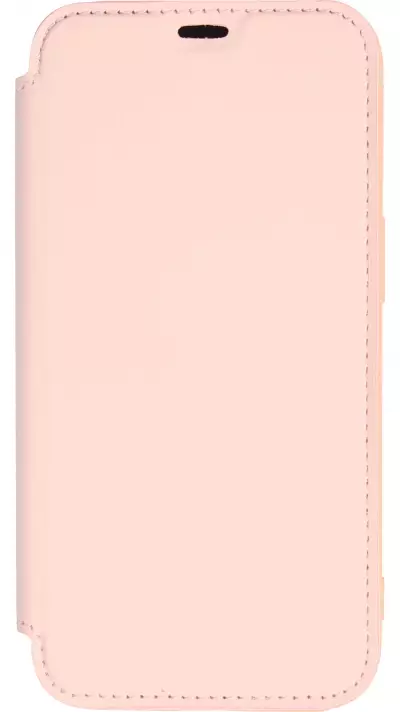 iPhone 15 Pro Max Case H&uuml;lle - Flip weiches Silikon mit matt glatter Oberfl&auml;che - Beige