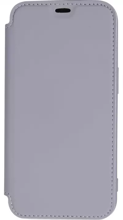 iPhone 15 Pro Max Case H&uuml;lle - Flip weiches Silikon mit matt glatter Oberfl&auml;che - Grau