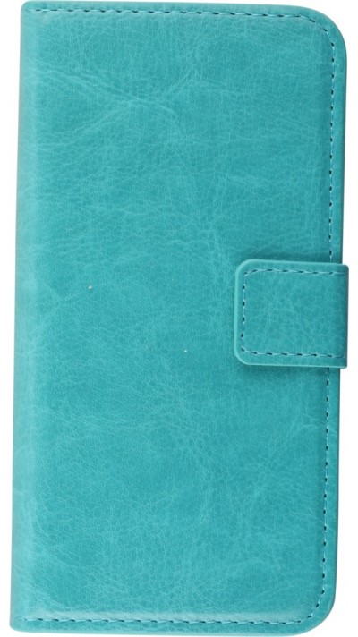 Hülle iPhone 5/5s / SE (2016) - Premium Flip Leder Tasche - Türkis