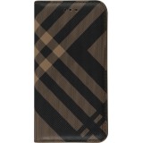 Hülle iPhone 7 / 8 / SE (2020, 2022) - Flip Lines - Braun