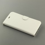 Hülle iPhone 16e - Premium Flip Leder Tasche - Weiss