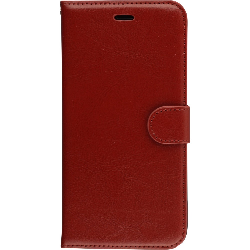 Hülle Samsung Galaxy S25 - Premium Flip Leder Tasche - Braun