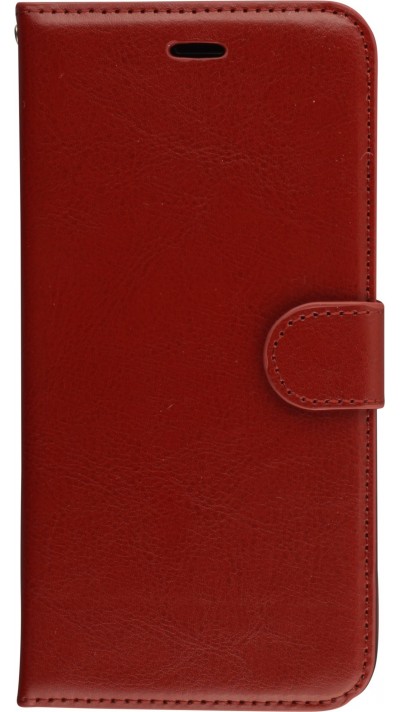 Hülle iPhone 7 / 8 / SE (2020, 2022) - Premium Flip Leder Tasche - Braun