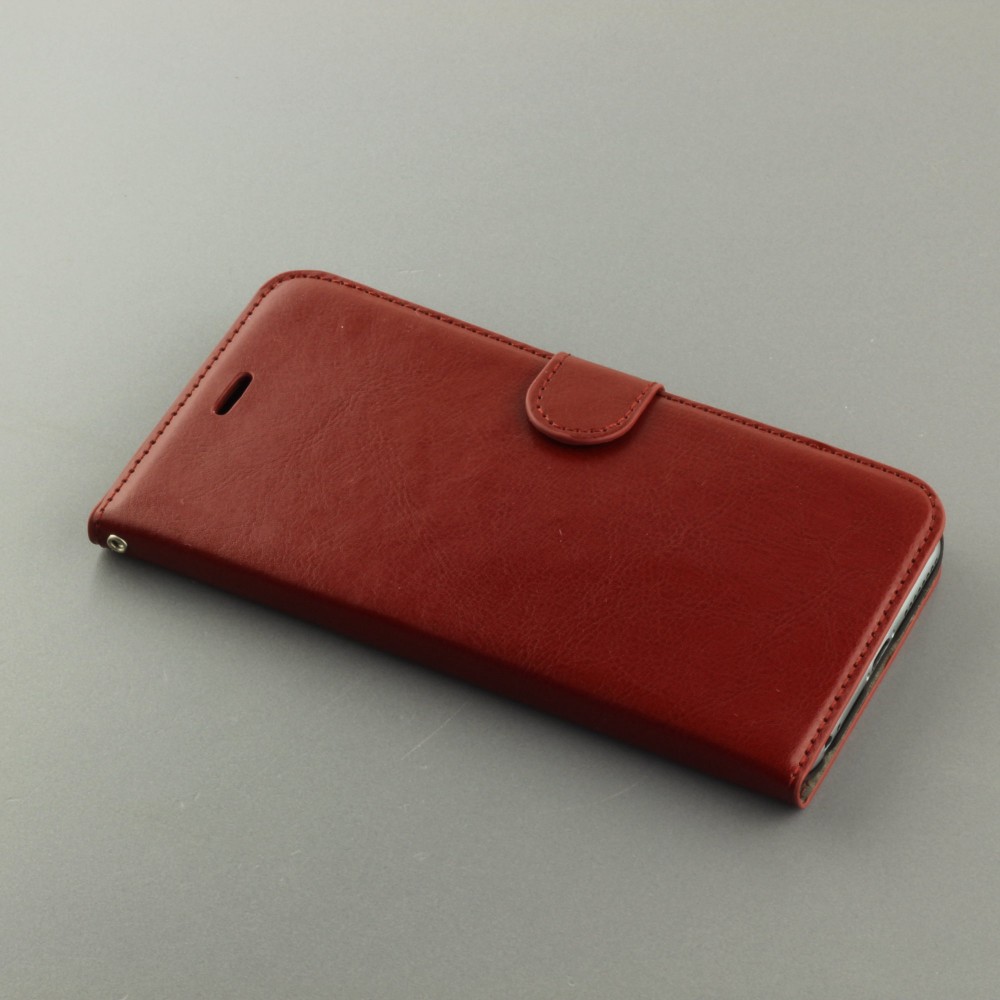 Hülle Samsung Galaxy S25 - Premium Flip Leder Tasche - Braun