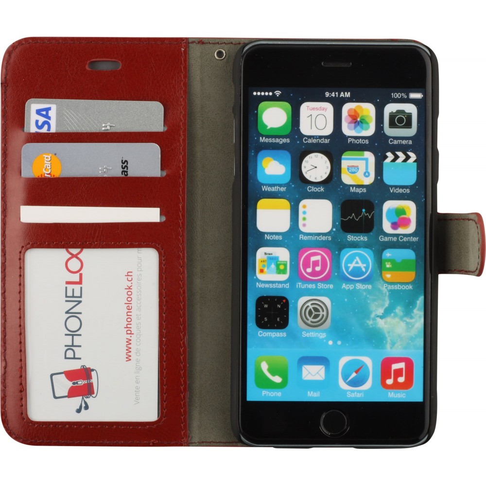Hülle Samsung Galaxy S25 - Premium Flip Leder Tasche - Braun