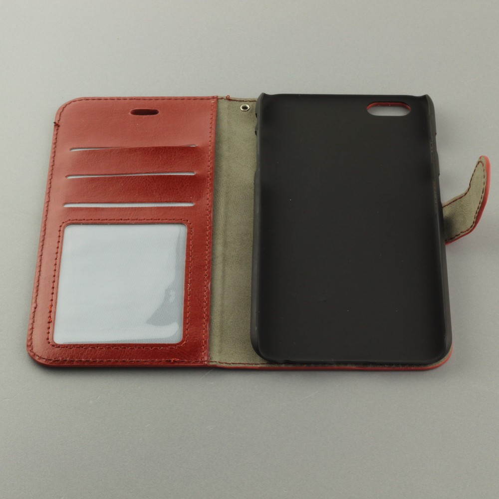 Hülle Samsung Galaxy S25 - Premium Flip Leder Tasche - Braun