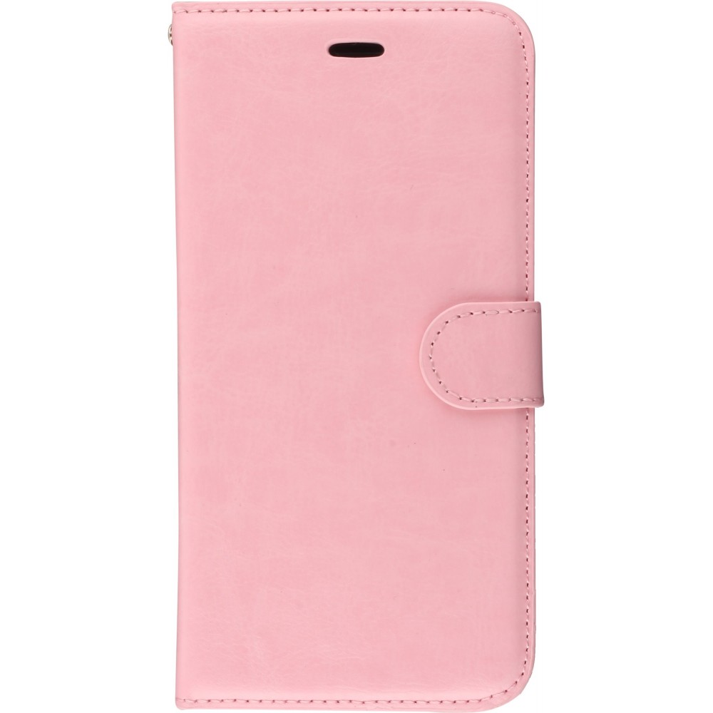 Hülle iPhone 16e - Premium Flip Leder Tasche - Hellrosa