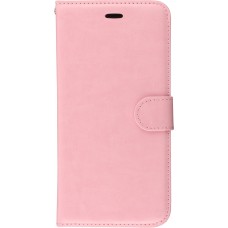Hülle iPhone 16e - Premium Flip Leder Tasche - Hellrosa