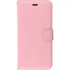 Hülle iPhone 16e - Premium Flip Leder Tasche - Hellrosa