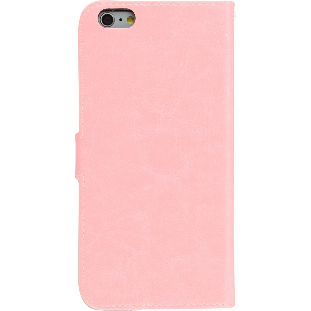 Hülle iPhone 16e - Premium Flip Leder Tasche - Hellrosa