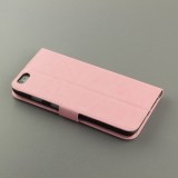 Hülle iPhone 16e - Premium Flip Leder Tasche - Hellrosa