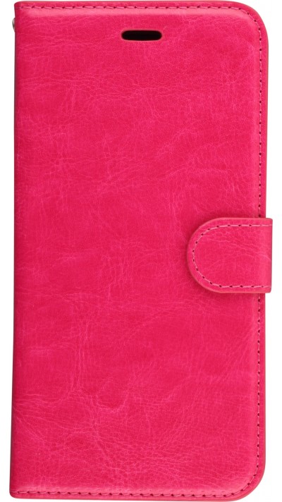 Hülle iPhone 7 / 8 / SE (2020, 2022) - Premium Flip Leder Tasche - Dunkelrosa