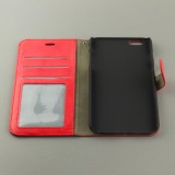 Hülle iPhone 16e - Premium Flip Leder Tasche - Rot