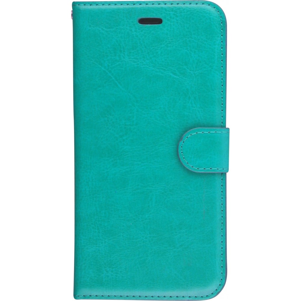 Hülle iPhone 16e - Premium Flip Leder Tasche - Türkis