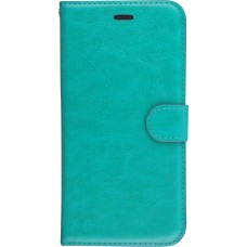 Hülle iPhone 16e - Premium Flip Leder Tasche - Türkis