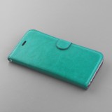 Hülle iPhone 16e - Premium Flip Leder Tasche - Türkis